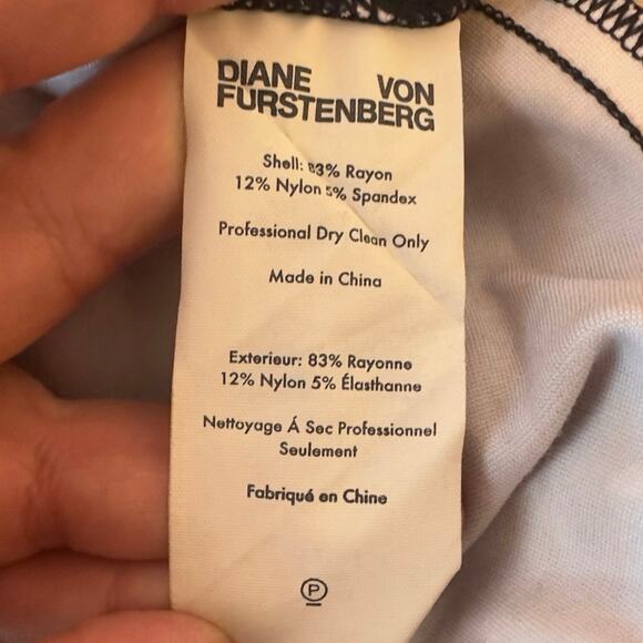 Diane Von Furstenberg Hadlie Bromley Dot Black Sheath Dress Size 8 Evening - Picture 5 of 9